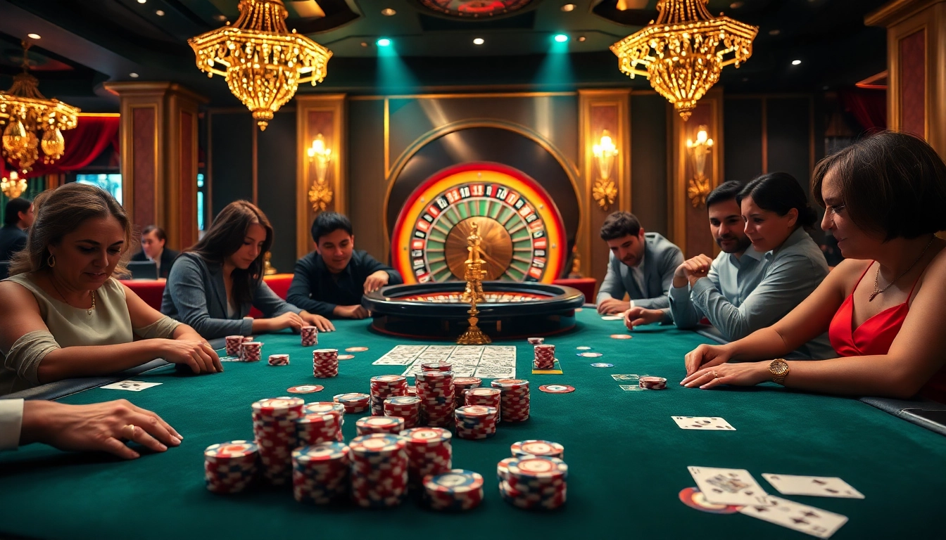 Experience thrilling gambling gameplay at MMOO with poker chips and cards on a casino table