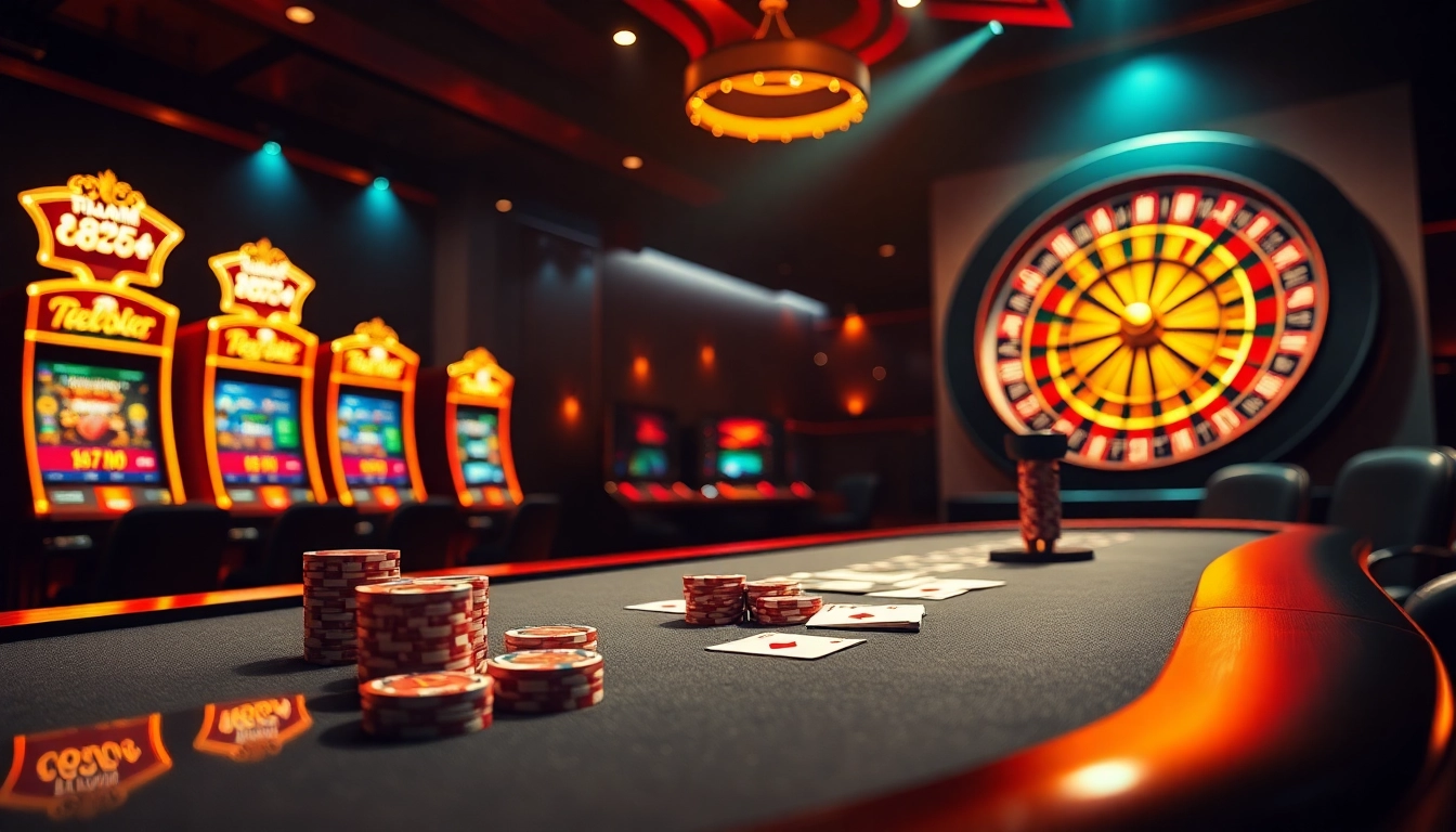 Experience thrilling online gambling at bl555 with vibrant slot machines and poker tables.