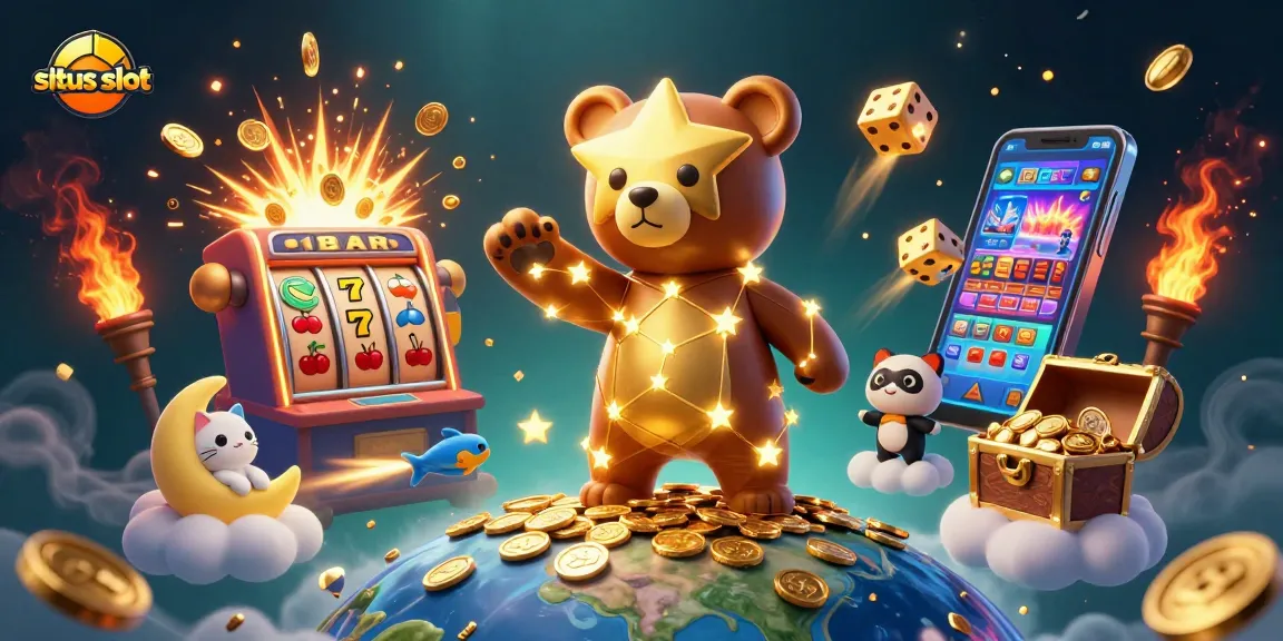 Engage with the exciting situs slot experience featuring a stunning casino-themed illustration.