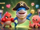 Play exciting games at menangclub88 featuring a cartoon pirate shark, pufferfish, and octopus in a vibrant casino scene
